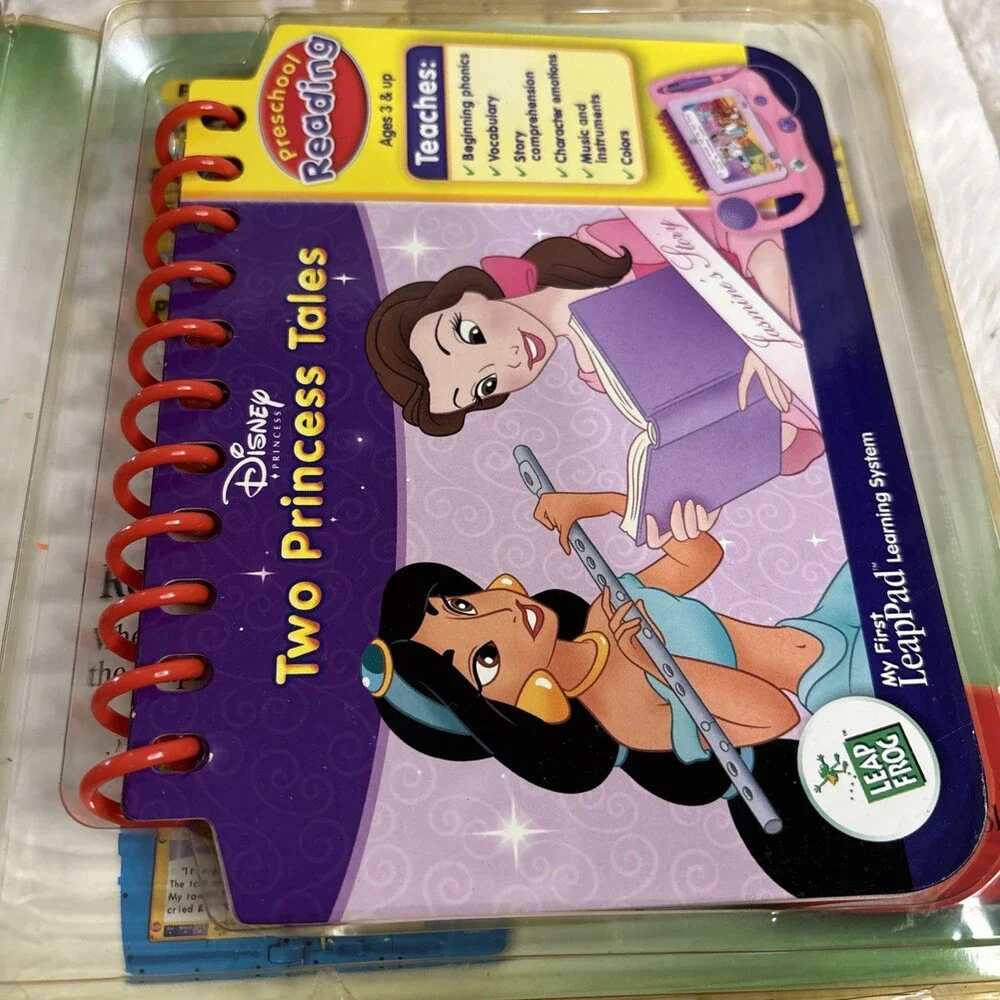 My First LeapPad Interactive Book Cartridge Lot Wiggles Disney Princess Bob